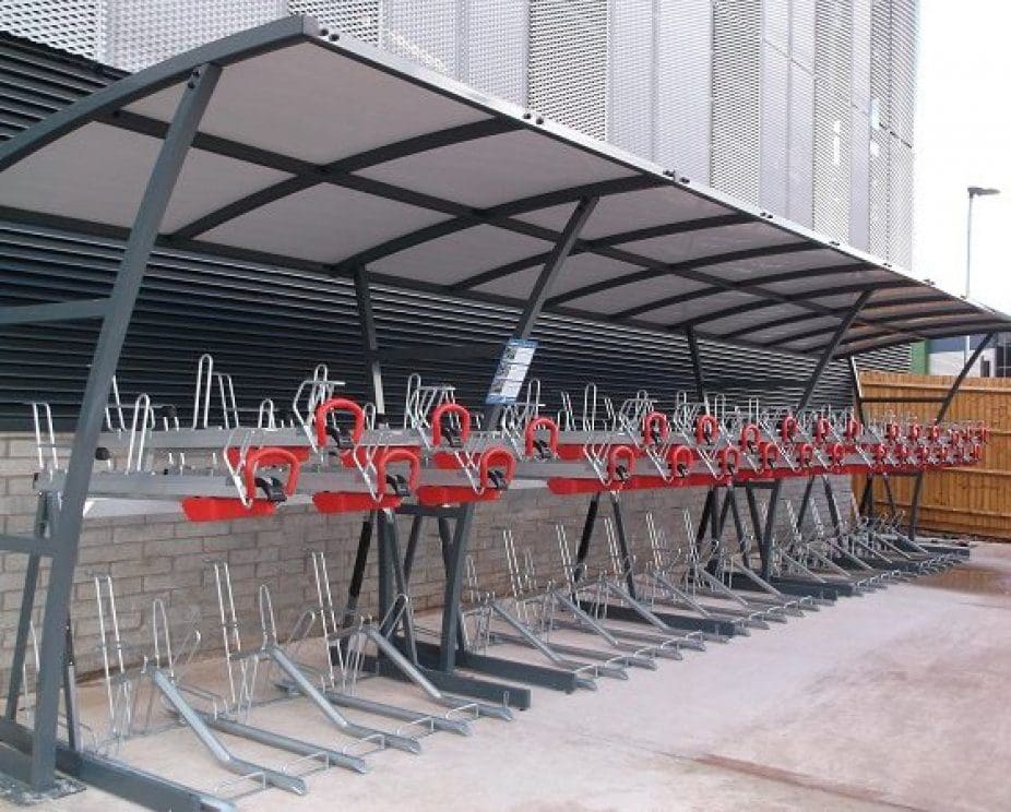 Two Tier Easy Lift Premium High Density Bicycle Storage